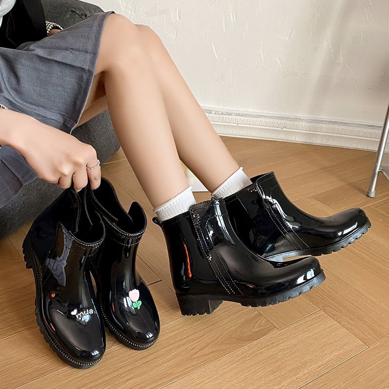 Ủng Cao Su Đi Mưa Chống Trượt Giữ Ấm Cao Cấp Thời Trang Theo Phong Cách Nhật Bản Cho Nữ