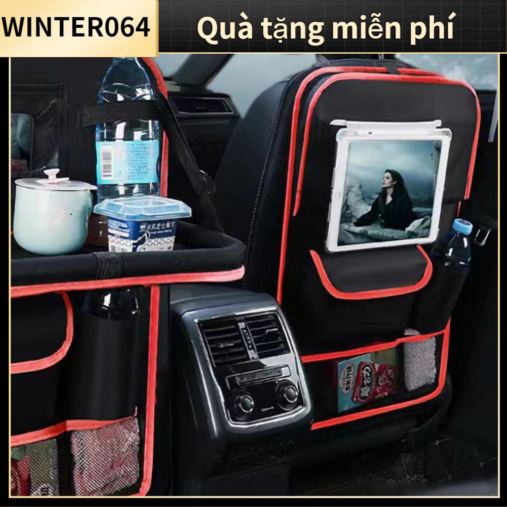 Winter064 Túi đựng đồ sau ghế ô tô Treo vải Oxford Không gian rộng với màn hình cảm ứng Phim trong suốt