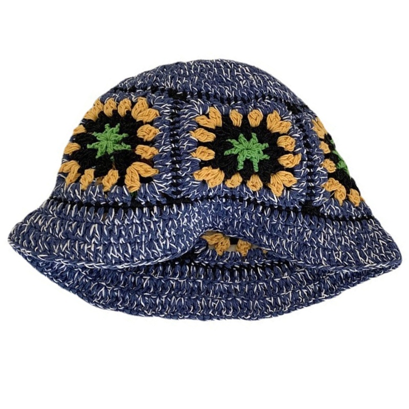 Han Nón Bucket Đan Móc Đi Du Lịch Cắm Trại Cho Nữ
