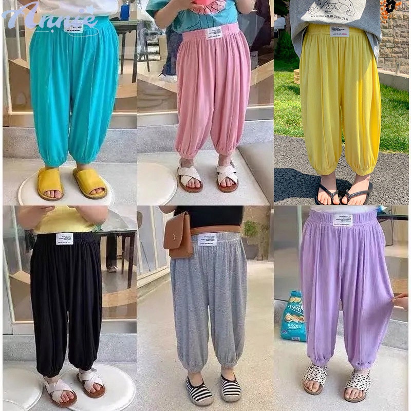 Annie Quần Legging Lụa Mát Dáng Rộng Chống Muỗi Thời Trang Cho Bé