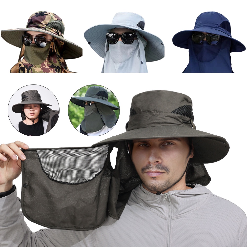 Mũ Xô Vành Rộng Chống Nắng / Tia UV / Mồ Hôi Có Thể Tháo Rời Dùng Khi Đi Câu Cá / Săn Bắn / Cắm Trại Ngoài Trời Ốp