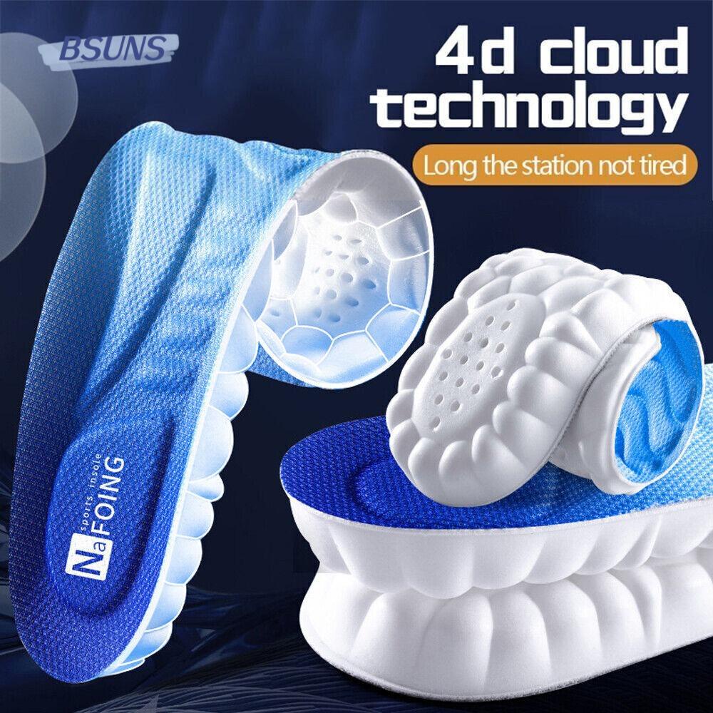 BSUNS Miếng Lót Giày Công Nghệ 4D Bằng PU Mềm Mại Thoáng Khí Cho Nữ