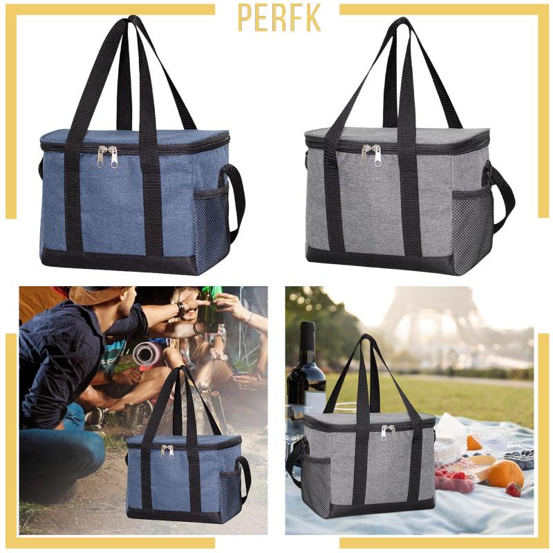 Túi Đựng Hộp Cơm Trưa Giữ Nhiệt Hai Khóa Kéo Đôi Có Thể Điều Chỉnh Cho Xe Hơi