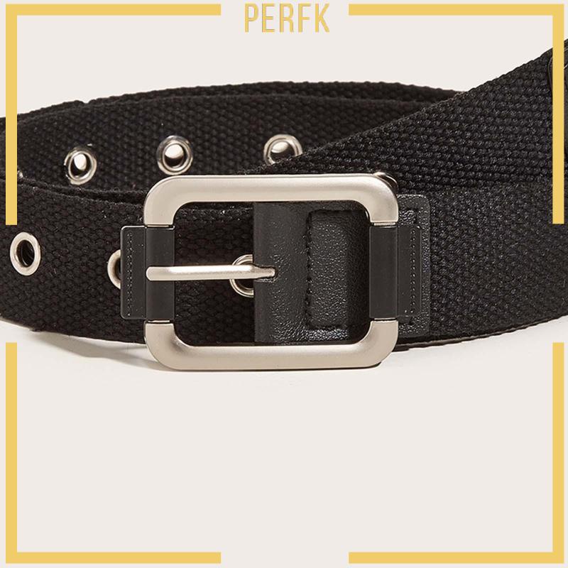 Thắt Lưng Một Hàng Lỗ Cài Khóa Đa Năng Phong Cách Đường Phố Cho Nam Và Nữ