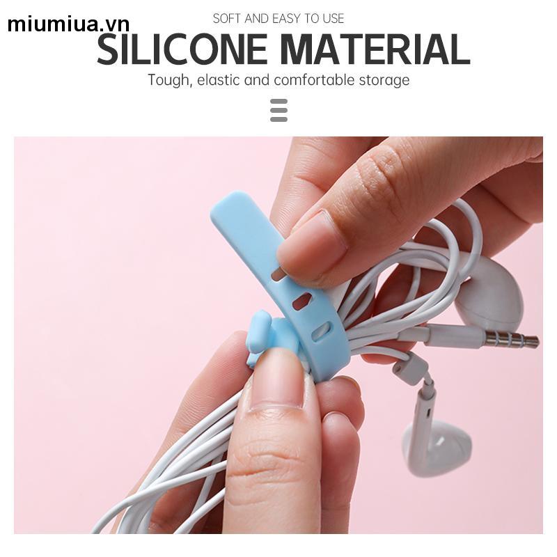 Miumiua🔮Dụng cụ quấn cáp sạc dây tai nghe usb bằng silicon tiện dụng