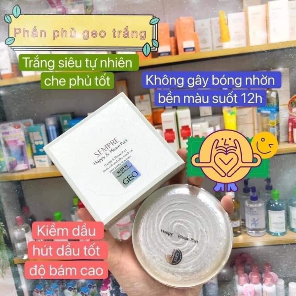 Phấn Phủ Kiềm Dầu Geo Ngọc Trai Sempre Happy & Please Pact Hàn Quốc Giá Sỉ