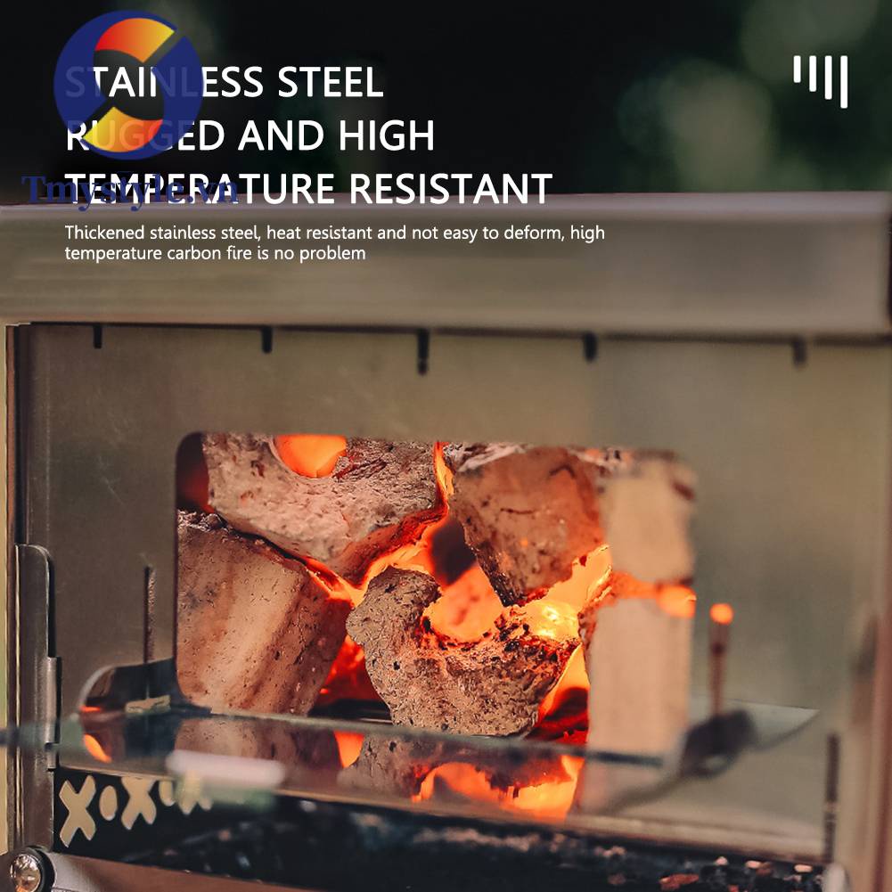 Lò Nướng Than Củi Mini Gấp Gọn Tiện Dụng Mang Đi Cắm Trại