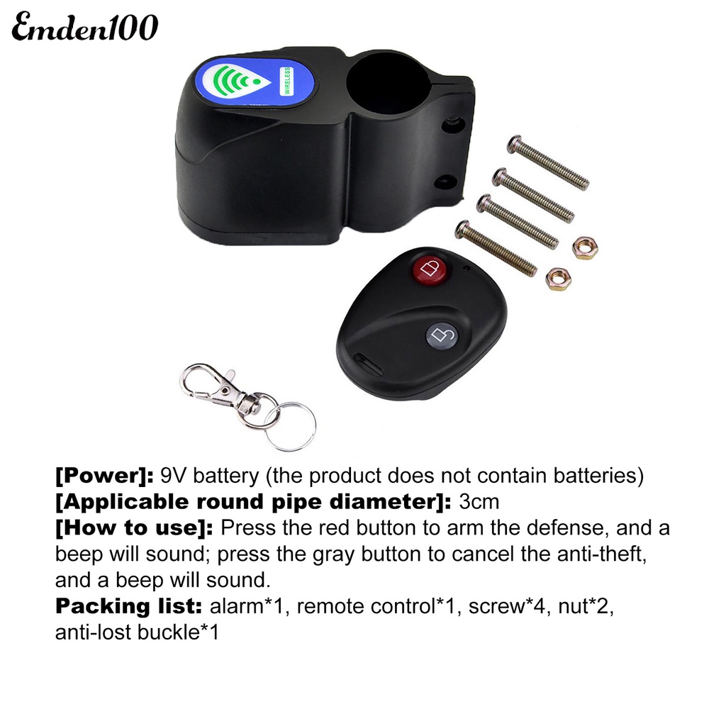 Khóa Xe Đạp Leo Núi Emden Chống Trộm Với Điều Khiển Từ Xa