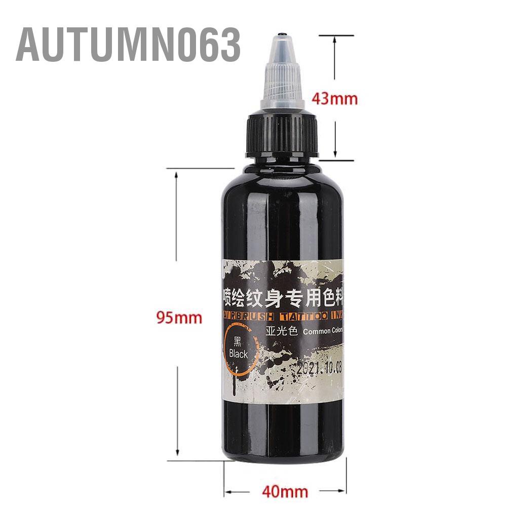 Autumn063 100ml Mực xăm mờ dùng một lần tạm thời Màu vẽ Airbrush Pigment