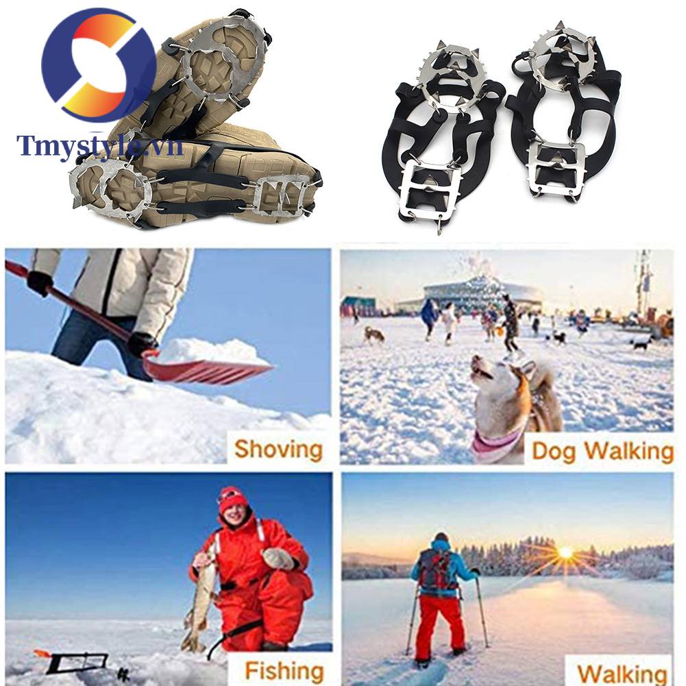 Kẹp Đá 18 Đinh Chống Trượt Cho Leo Núi