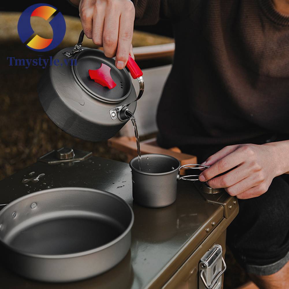 Cốc Uống Nước Cắm Trại Có Tay Cầm Có Thể Gấp Gọn Tiện Dụng