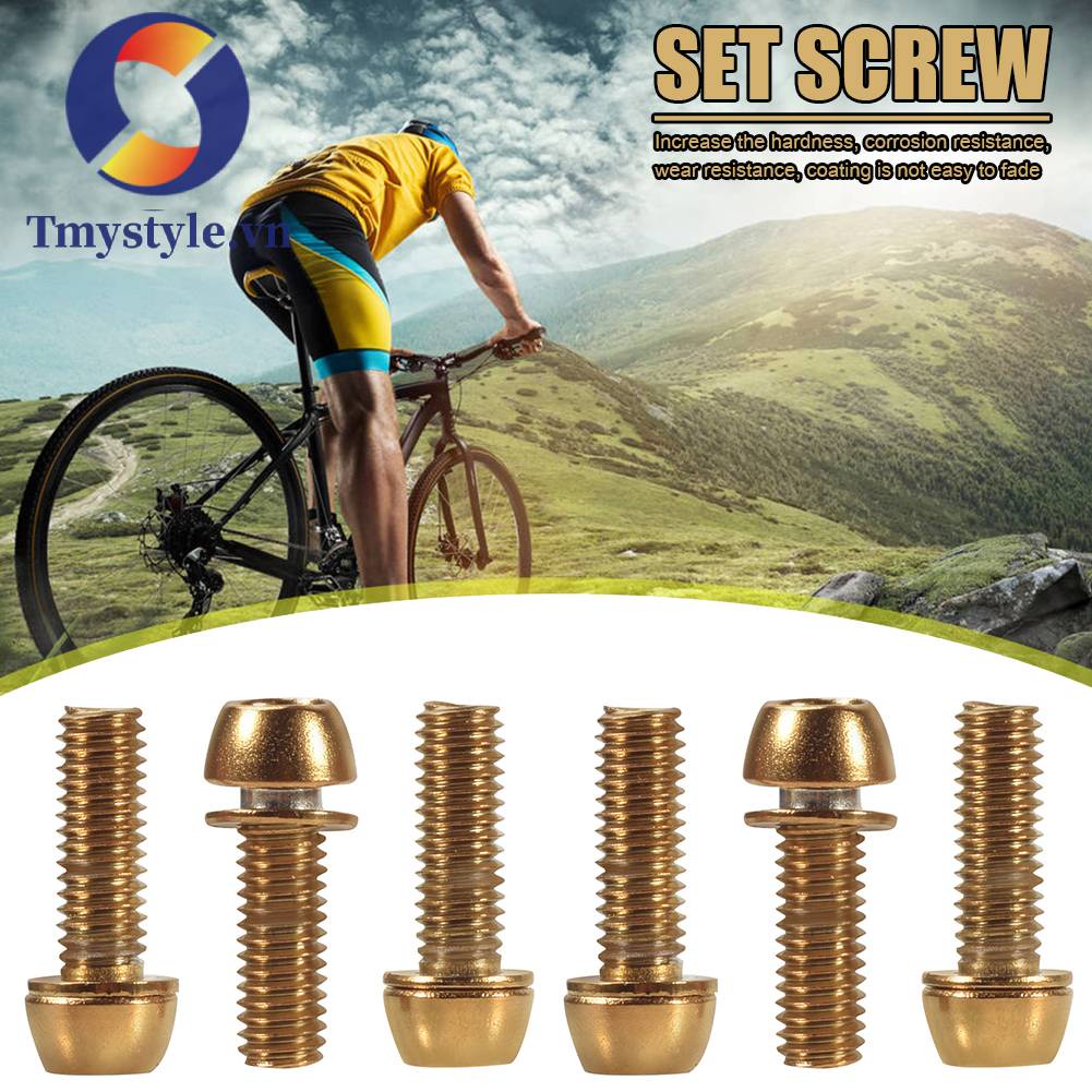 6 Ốc Vít Bằng Thép Không Gỉ Gắn Tay Lái Xe Đạp