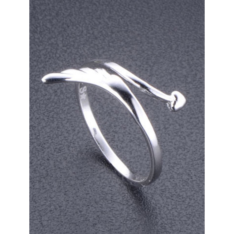 Ygt Nhẫn Hở Hình Đôi Cánh Thiên Thần Có Thể Điều Chỉnh Làm Quà Tặng Sinh Nhật / Valentine Cho Cặp Đôi