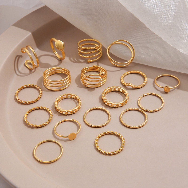 Set 18 Nhẫn Đính Ngọc Trai Sang Trọng Cho Nữ