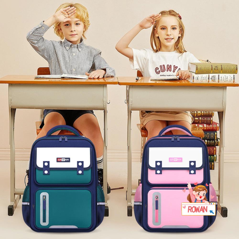 ROWANS Ba Lô Đi Học Bằng Polyester Siêu Nhẹ Nhiều Túi Sức Chứa Lớn Mẫu Mới Dành Cho Trẻ Em Tiểu Học