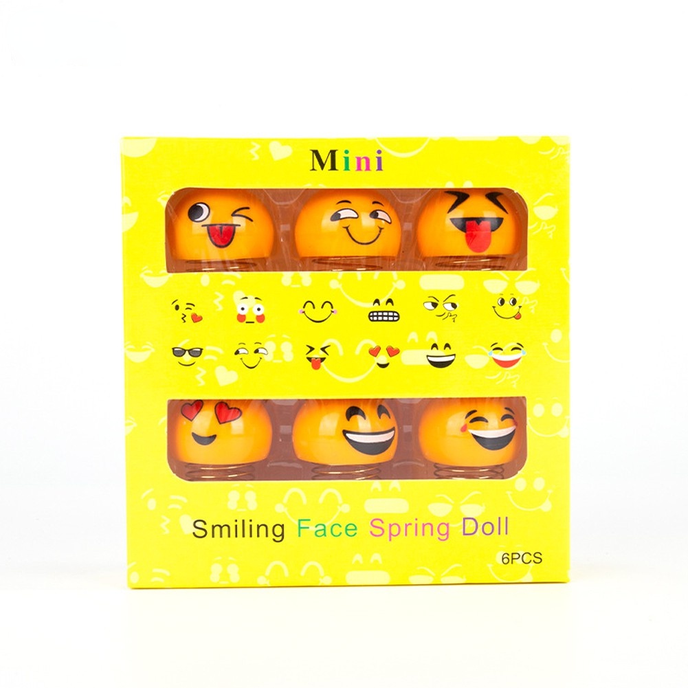 Đồ Chơi Lắc Đầu Hình Mặt Cười Mini Dễ Thương Vui Nhộn Trang Trí Xe Hơi