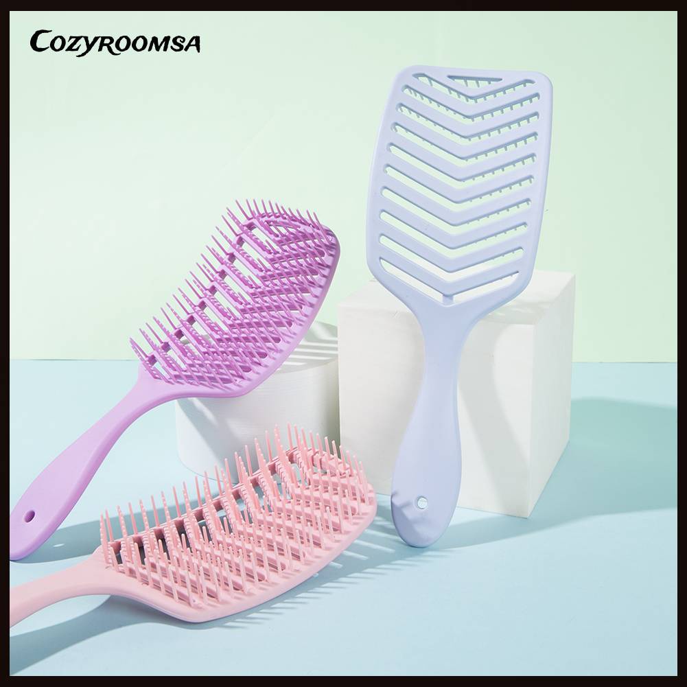 Lược Chải Tóc Hình Chữ V Chống Mòn Thiết Kế Rỗng Chuyên Dụng Cho Salon