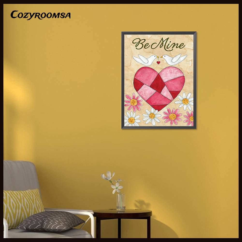 Tranh Đính Đá Kim Cương Toàn Bộ 5D DIY Hình Vẽ Tình Yêu