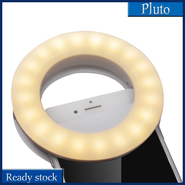 Mới Đèn Led Tròn Kẹp Điện Thoại Hỗ Trợ Chụp Hình Selfie