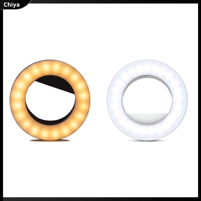 Vòng Đèn Led Tròn Kẹp Điện Thoại / Máy Tính Bảng Hỗ Trợ Chụp Ảnh Tự Sướng Có Thể Điều Chỉnh