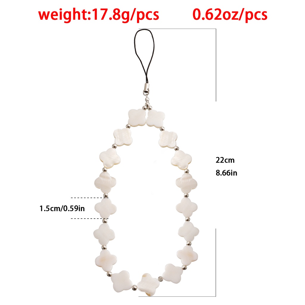 Niche Ốp Điện Thoại Di Động Ngắn Có Dây Đeo Cổ Tay Họa Tiết Hoa Trắng Fritillaria Tối Giản Chất Lượng Cao Cho