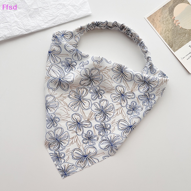 {Ffsd} Khăn Trùm Đầu Co Giãn In Hoa Phong Cách Đồng Quê Cho Nữ * Bán Chạy