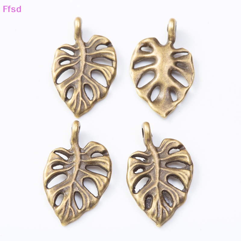 Set 50 Mặt Vòng cổ / Vòng Đeo Tay DIY Hình Chiếc Lá Phong Cách Vintage