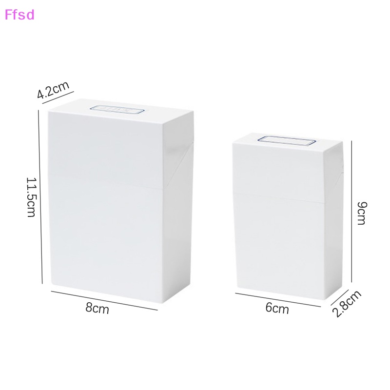 {Ffsd} Hộp Trắng Nhỏ Đựng Thẻ Ảnh Nắp Gập Vuông ABS Chống Bụi Bẩn Sắp Xếp Gọn Gàng Đơn Giản * Bán Chạy