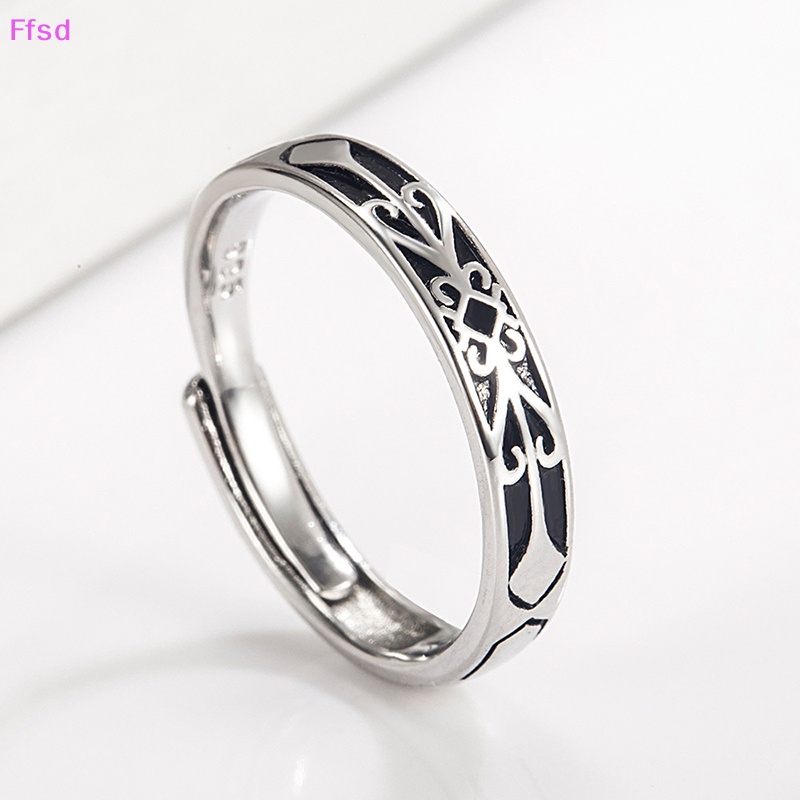 1 Nhẫn Cặp Đôi Mạ Bạc Có Thể Điều Chỉnh Kỷ Niệm Lãng Mạn