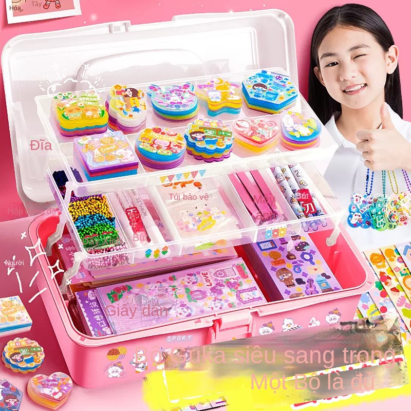 Bộ Miếng Dán Trang Trí Toàn Diện Dùng Làm Quà Tặng Sinh Nhật Cho Bé Gái
