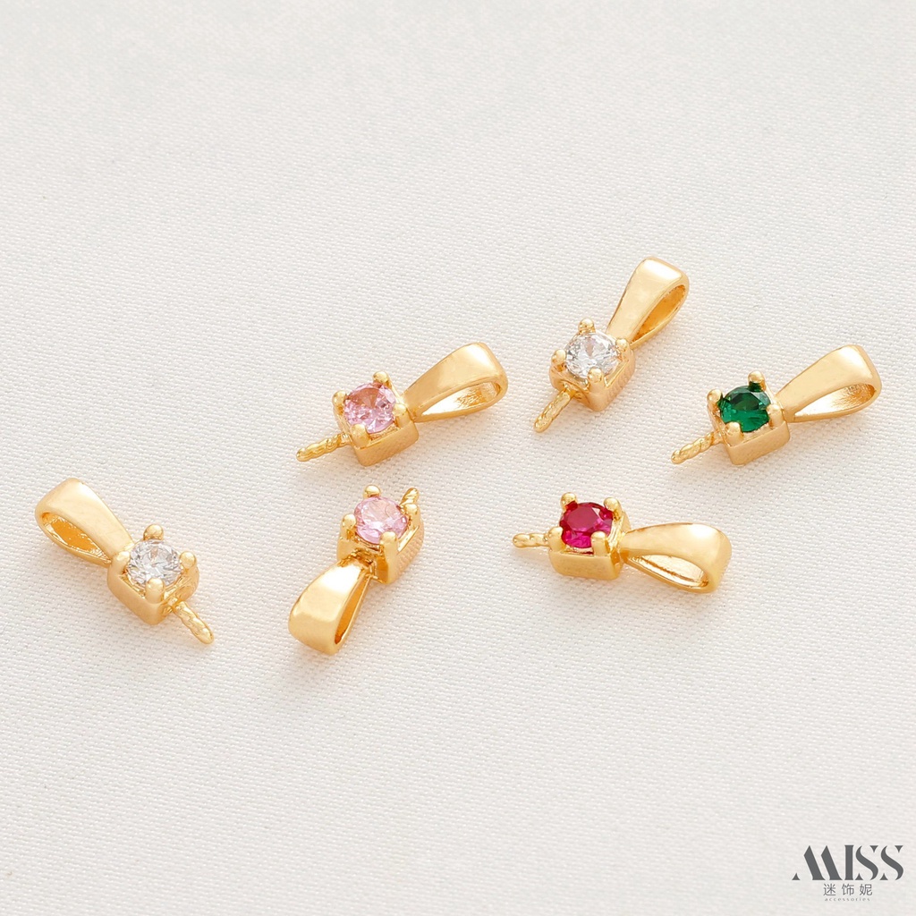 Giá Đỡ Hạt Giống Hoa Hướng Dương Mạ Vàng 14K Dát Đá Zircon Dính Ngọc Trai Rỗng Làm Phụ Kiện Trang Sức diy