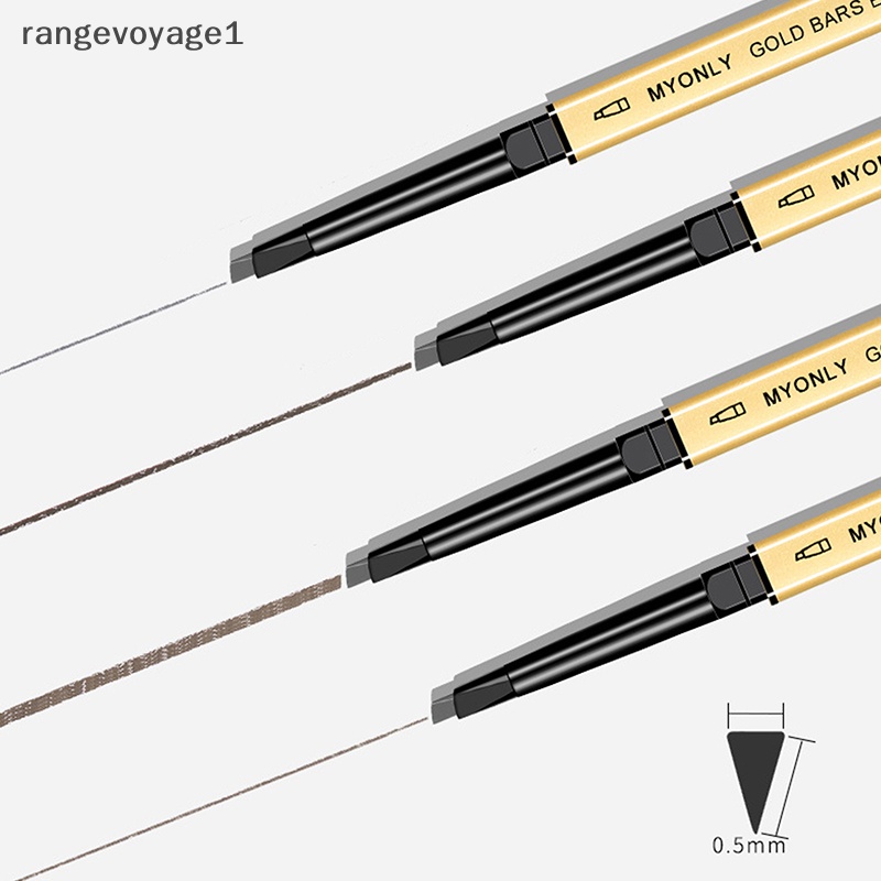 Bút Chì Kẻ Lông Mày Đầu Tam Giác Siêu Mịn Kháng Nước Lâu Trôi Lasg Màu Nâu Và Cà Phê 3 Màu [rangevoyage1]