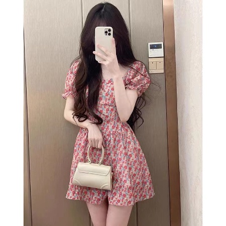 Đầm Thiết Kế Mới Màu Hồng Xinh Xắn Thời Trang Theo Phong Cách Pháp