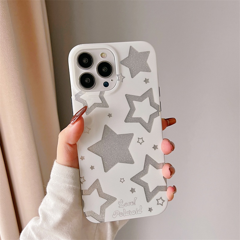 Ốp Điện Thoại Silicon Mềm Chống Sốc Chống Rơi Hình Ngôi Sao Lấp Lánh Cho iPhone 14 13 12 11 Pro Max 14 Plus