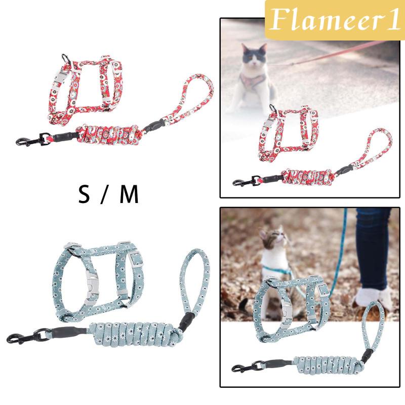 Đai Dắt Mèo Đi Dạo Mềm Mại Có Thể Điều Chỉnh Kích Thước