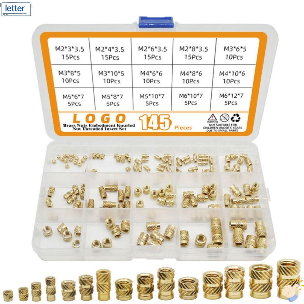 LET Set 145 Đai Ốc M2 M3 M4 M5 M6 Bằng Đồng Dành Cho Máy In 3D