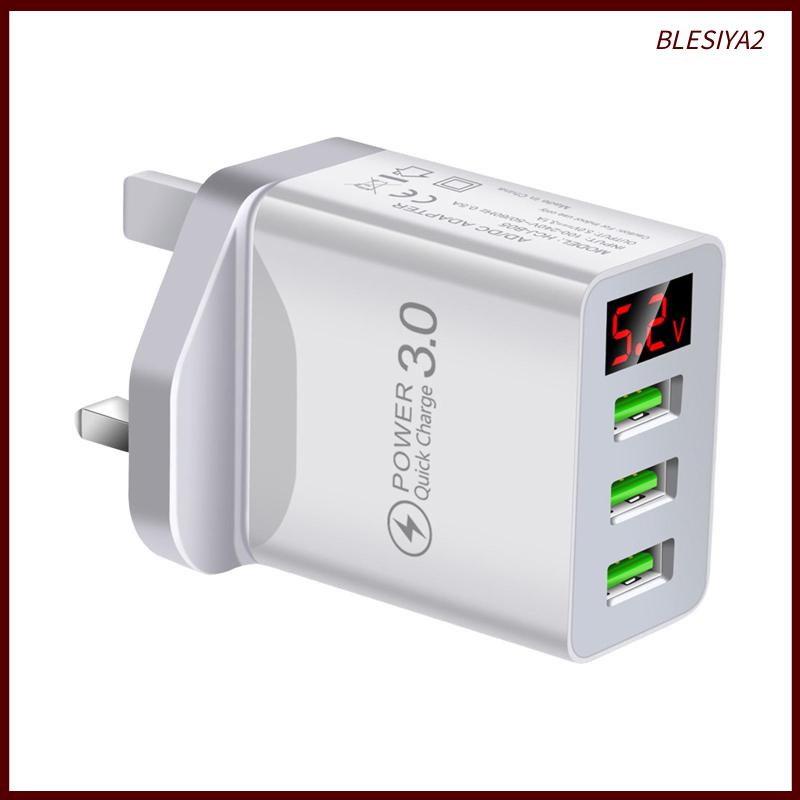 Củ Sạc Nhanh 3 Cổng Usb Có Màn Hình Kỹ Thuật Số