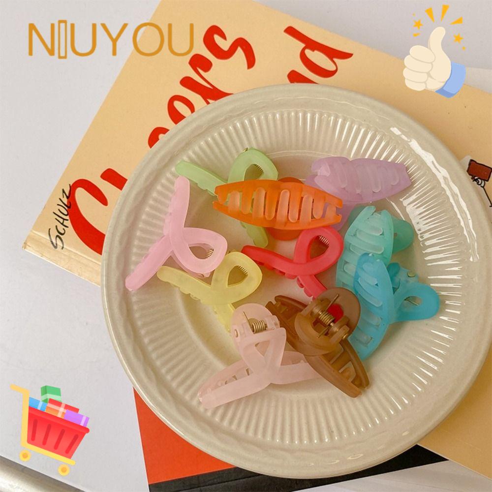 NIUYOU Set 10 Kẹp Tóc Nhựa Mini Màu Sắc Dễ Thương Cho Nữ