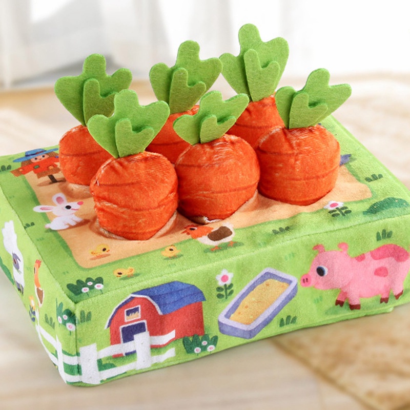 Đồ Chơi Hình Củ Cà Rốt Dễ Thương Cho Bé Mẫu Giáo 1-3 Tuổi