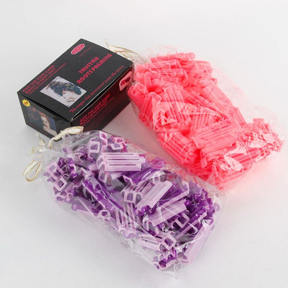 BERNARDO Set 50 Kẹp Tóc Gợn Sóng Bằng Nhựa Màu Tím Hồng Tím Cho Salon