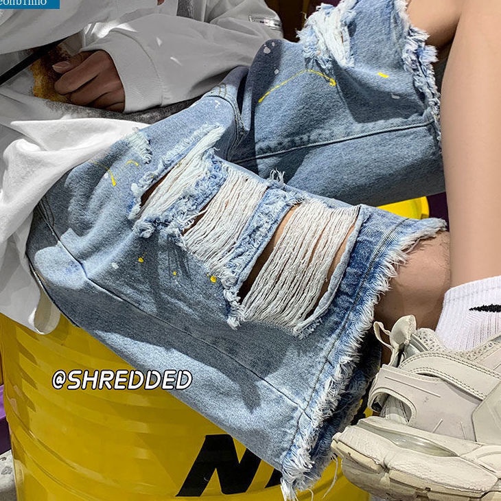 Quần Short Denim Dáng Rộng Thiết Kế Mỏng Năng Động Thời Trang Theo Phong Cách Mỹ Cho Nam