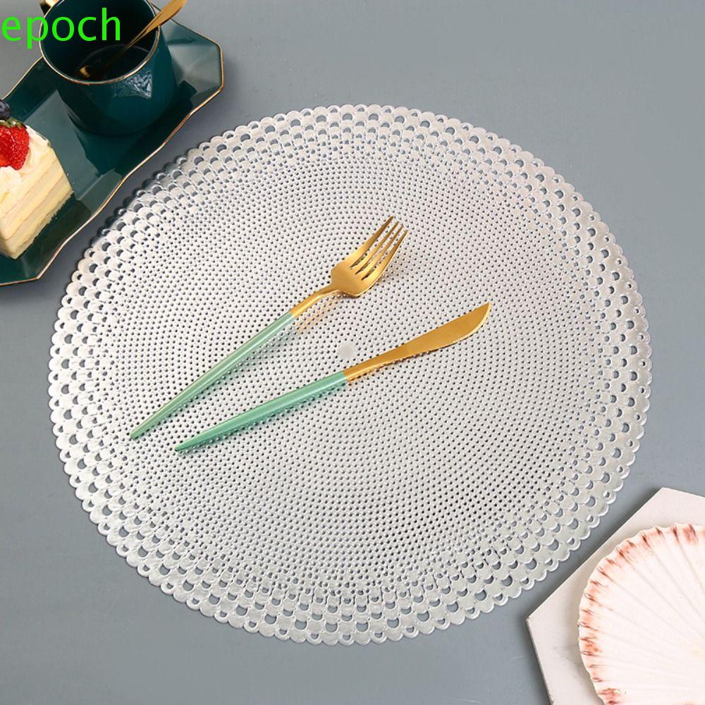 EPOCH Tấm Lót Bàn Ăn Hình Tròn Cách Nhiệt Chống Trượt / Dầu Mỡ Phong Cách Châu Âu Sang Trọng