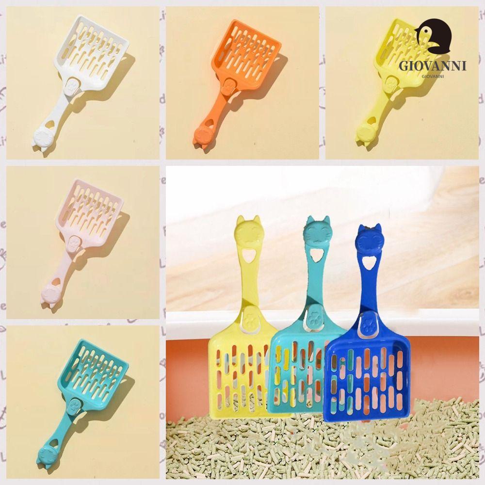 GIOVANNI Xẻng Xúc Cát Bằng Nhựa Màu Sắc Kẹo Ngọt Có Móc Treo Tiện Dụng Cho Mèo Cưng