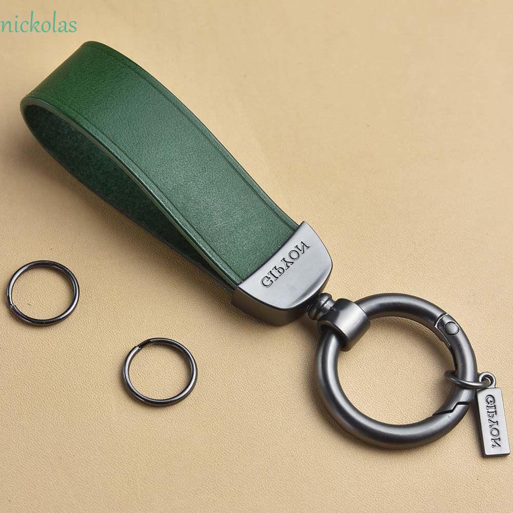 NICKOLAS Móc Chìa Khóa Bằng Da PU Thời Trang Dành Cho Nam Và Nữ Giá Đỡ