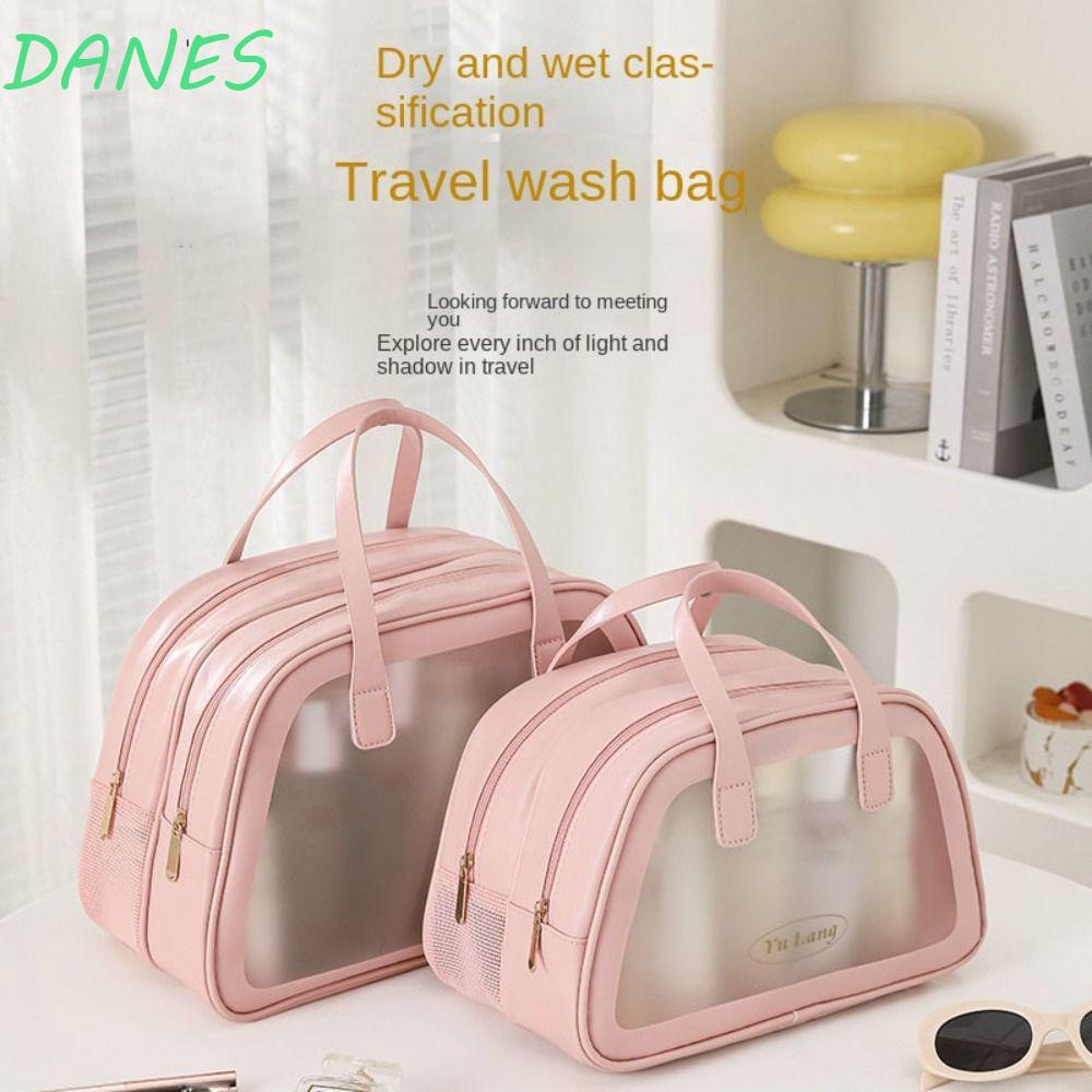 DANES Túi Đựng Đồ Trang Điểm Bằng PVC Trong Suốt Chống Nước Sức Chứa Lớn