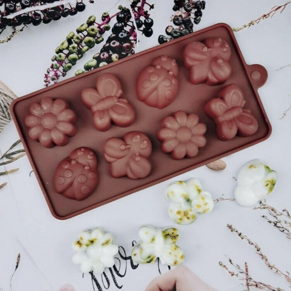 SUYO Khuôn Silicone Làm Bánh / Sô Cô La / Kẹo Đường Hình Bướm / Bông Hoa