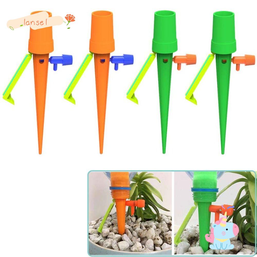 LANSEL Bộ 4 Dụng Cụ Tưới Nước Tự Động Nhỏ Giọt Có Đinh Tán Hẹn Giờ Với Bộ Điều Chỉnh Chậm Cho Chậu Cây