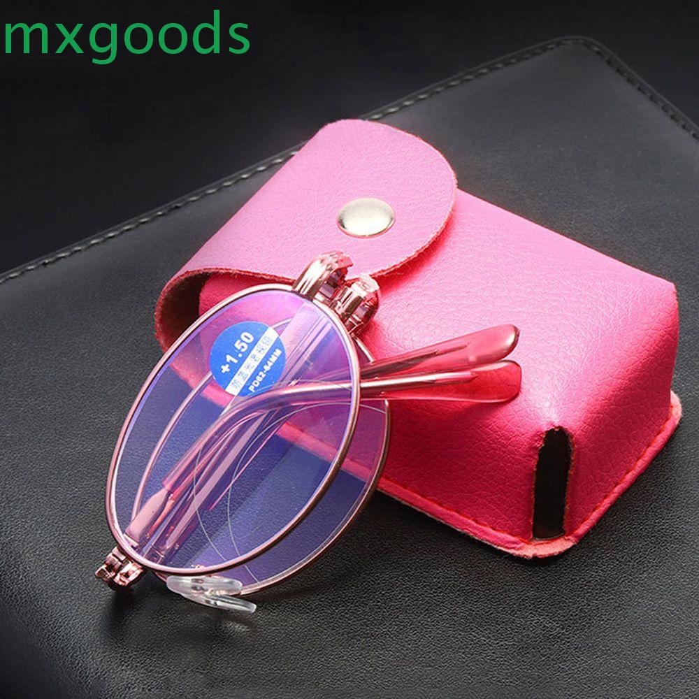 MXGOODS Kính Đọc Sách Chống Ánh Sáng Xanh Chống Bức Xạ / Trầy Xước Có Thể Gấp Gọn Tiện Dụng Cho Nữ