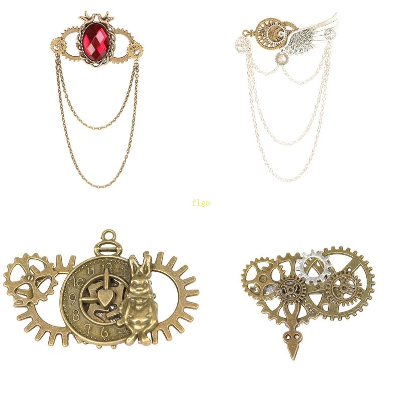 Ghim Cài Áo Hình Bánh Răng Phong Cách Steampunk Cổ Điển