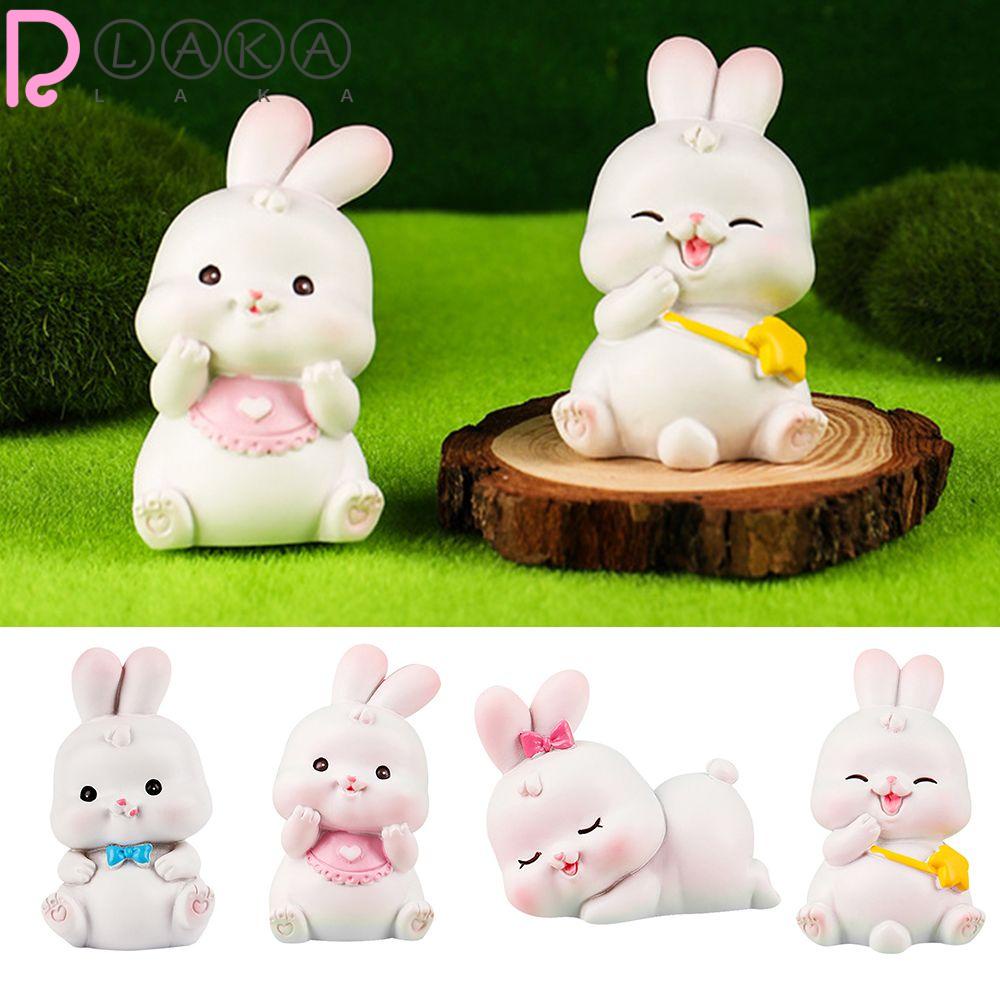 LAKAMIER Đồ trang trí Thỏ Bằng Nhựa Resin Trang Trí Nhà Cửa / Sân Vườn / Xe Hơi